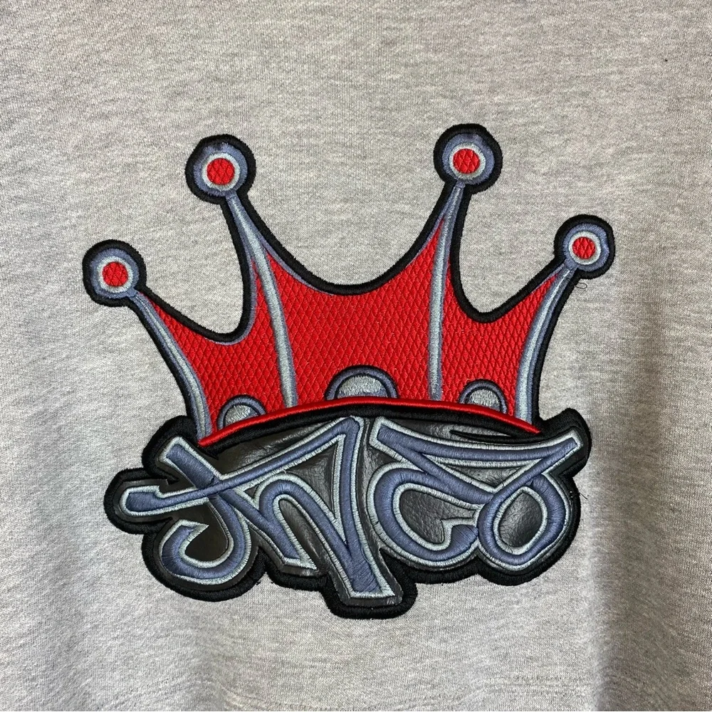 Vintage Y2K Skateboard JNCO Jeans embroidered pullover Hoodie Large - Picture 2 of 7